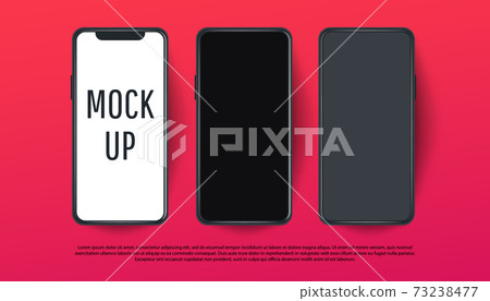 Editable realistic trendy mockup smartphone with blank white screen for visual ui app demonstration. Editable realistic trendy mockup smartphone with blank white screen for visual ui app demonstration. 73238477