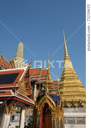 Buddhist temple buildings in the capital of Thailand Bangkok. Buddhist temple buildings in the capital of Thailand Bangkok. 73239635