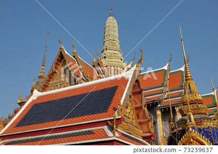 An architectural composition consisting of many Buddhist temples in Bangkok. An architectural composition consisting of many Buddhist temples in Bangkok. 73239637