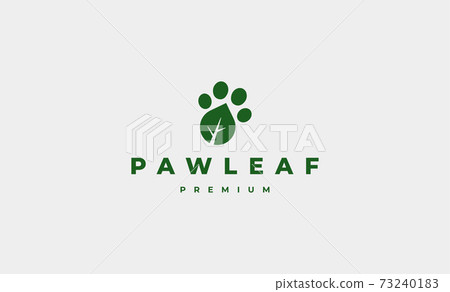 paw leaf foot print logo Design Vector paw leaf foot print logo Design Vector 73240183