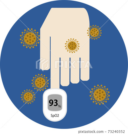 用脈搏血氧儀測量圖標 73240352