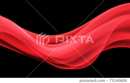 Abstract red wave curve overlap on black design modern luxury futuristic background technology vector illustration. 73240600