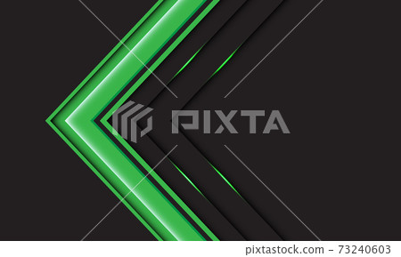 Abstract green arrow direction on grey with blank space design modern futuristic background vector illustration. 73240603