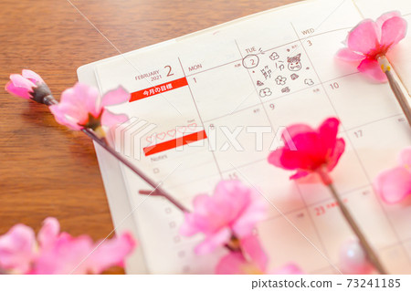 Write the setsubun of February 2 in the schedule book with illustrations 73241185