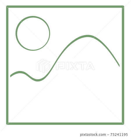 Square mountain logo (sun) (line art) 73241195