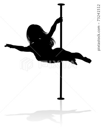 Pole Dancing Woman Silhouette Pole Dancing Woman Silhouette 73241512