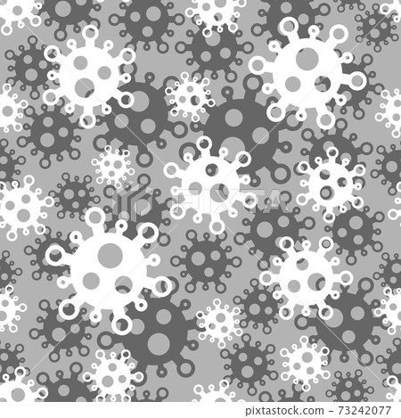 Seamless pattern with coronavirus symbols.... - Stock Illustration ...