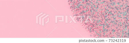 Colorful nonpareils cake sprinkles in rectagular bowls Colorful nonpareils cake sprinkles in rectagular bowls 73242319