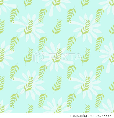 Seamless pattern with green leaves and heart. Nature concept. Background for your design wallpapers, web page Seamless pattern with green leaves and heart. Nature concept. Background for your design wallpapers, web page 73243337