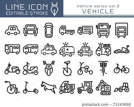 Line icon vehicle series vol.2 Various vehicles Line icon vehicle series vol.2 Various vehicles 73243698