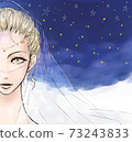 Starry sky and mysterious woman 73243833