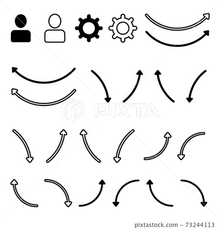 A set of elements for creating an icon, teamwork. A set of elements for creating an icon, teamwork. 73244113