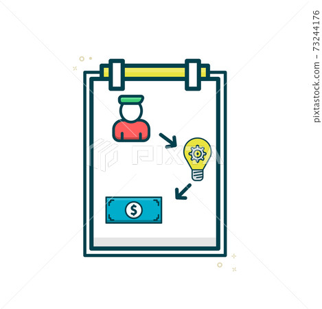 Making money depicted on a tablet Vector Illustration Making money depicted on a tablet Vector Illustration 73244176