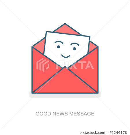 Good news message, mailing list, vector icon. Good news message, mailing list, vector icon. 73244178