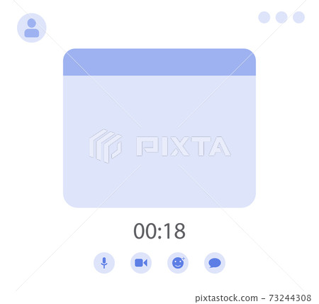 Call screen template. Vector illustration of a call screen. Call screen template. Vector illustration of a call screen. 73244308