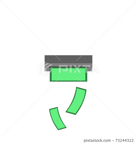 ATM. Bank terminal gives out money. Vector illustration ATM. Bank terminal gives out money. Vector illustration 73244322