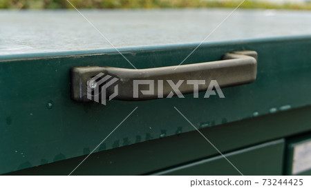 Rural security padlocks, barbed wire fencing 73244425