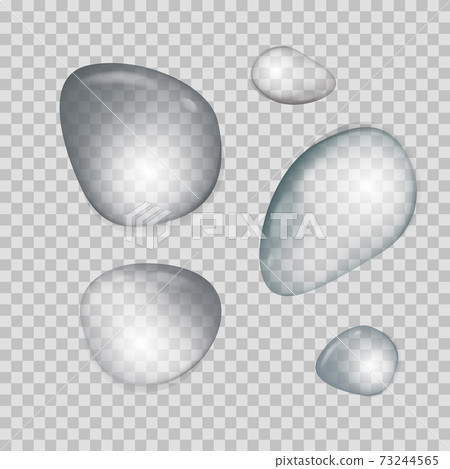 Realistic transparent water drops collection Realistic transparent water drops collection 73244565