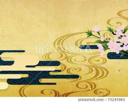 櫻花金箔(日本背景) 櫻花金箔(日本背景) 73245963