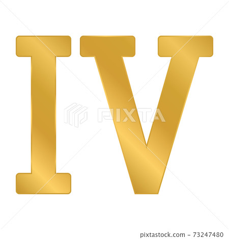 Roman numeral four.-插圖素材 [73247480] - PIXTA圖庫