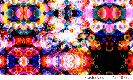 reflection dark abstract colorful rainbow bubbles 73248752