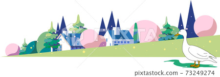 春季郊區住宅區 73249274