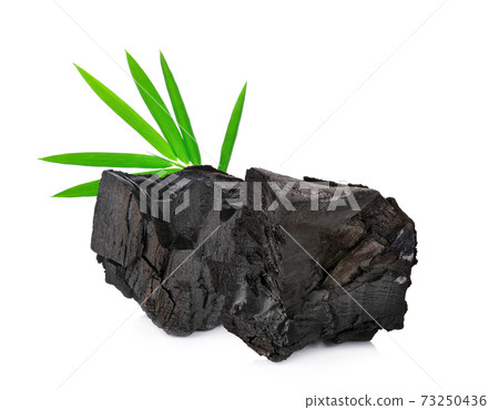 wood charcoal isolated on white background. wood charcoal isolated on white background. 73250436