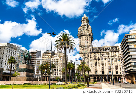 Salvo Palace, a landmark of Montevideo in Uruguay 73250715
