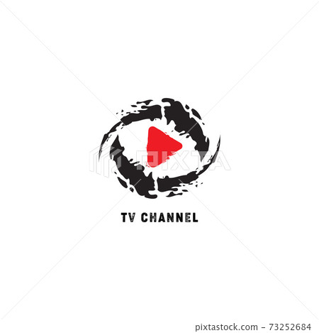 TV Channel Rounded Logo Design Template 73252684