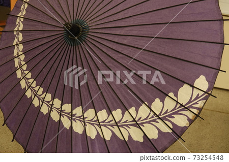 Japanese umbrella with a wisteria pattern 73254548