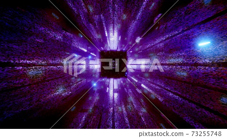 Blinking blue sci-fi space tunnel 3d illustration visual design artwork background wallpaper Blinking blue sci-fi space tunnel 3d illustration visual design artwork background wallpaper 73255748