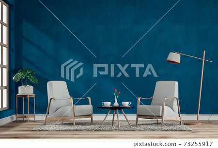 interior living room with armchair. 3D render 73255917