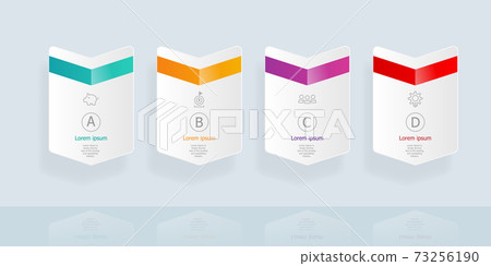 abstract horizontal timeline infographics 4 steps for business and presentation 73256190