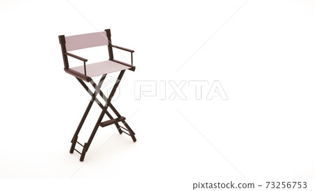 3d illustration, folding chair, portable furniture. Furniture design element isolated on white background. Side view. 3d illustration, folding chair, portable furniture. Furniture design element isolated on white background. Side view. 73256753