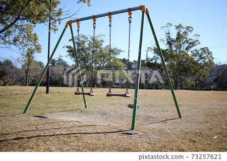 Park playground equipment swing natural scenery Park playground equipment swing natural scenery 73257621