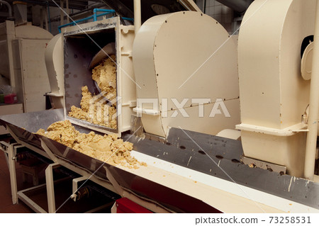cookie making machine in the factory 73258531