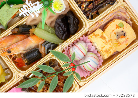 Osechi cuisine, ancient Japanese cuisine, lucky charm Osechi cuisine, ancient Japanese cuisine, lucky charm 73258578
