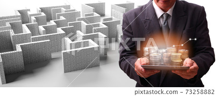 International financial consulting for finance and banking concept with rows coins for business background. 73258882