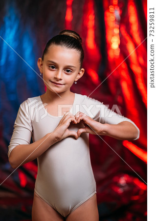 supportive child love sign ballerina girl heart supportive child love sign ballerina girl heart 73259811