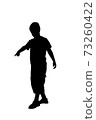 silhouette of a boy on a white background 73260422