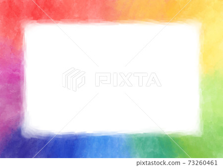 Colorful watercolor frame square Colorful watercolor frame square 73260461