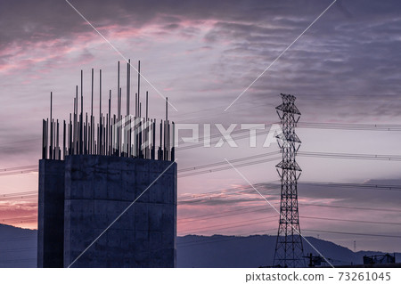 New Meishin Expressway under construction in Joyo City, Kyoto Prefecture 73261045