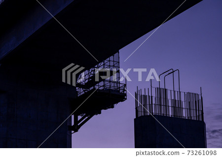 New Meishin Expressway under construction in Joyo City, Kyoto Prefecture 73261098