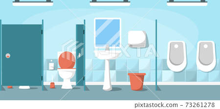 Interior of a clean empty sanitary room Interior of a clean empty sanitary room 73261278