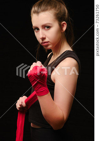 young female boxer young female boxer 73261750