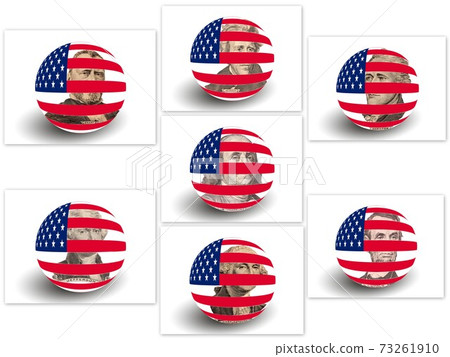 Portrait of U.S. presidents with USA Flag Globe Portrait of U.S. presidents with USA Flag Globe 73261910