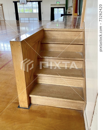 Stairs leading up to the gymnasium stage Stairs leading up to the gymnasium stage 73262420