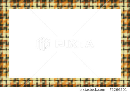 Vintage frame vector. Scottish border pattern retro style. Tartan plaid ornament. 73266201