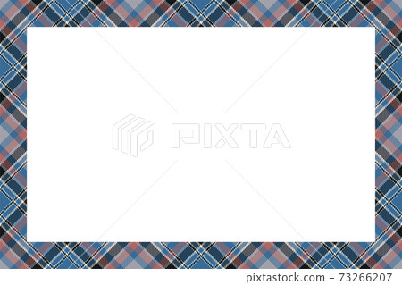 Vintage frame vector. Scottish border pattern retro style. Tartan plaid ornament. 73266207