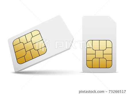 Sim card vector mobile phone icon chip. Simcard isolated 3d design gsm Sim card vector mobile phone icon chip. Simcard isolated 3d design gsm 73266517